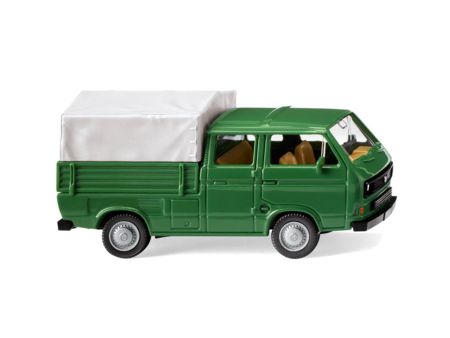 Wiking 1:87 HO VW T3 Doppelkabine - grasgrün