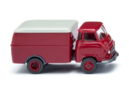Wiking HO  Hanomag Kurier Kastenwagen - purpurrot