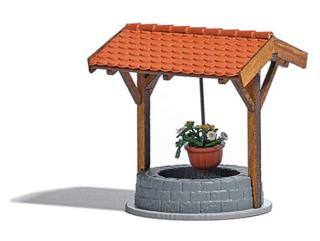 Busch HO Brunnen mit Blumenampel