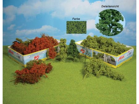 Heki  Laubbäume u. Büsche, 15 Stück mittelgrün