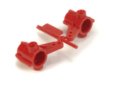 Tamiya TA-01/DF-01 Achsschenkel (2) vorne rot