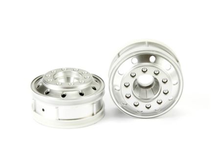 Tamiya 1:14 Truckfelgen (2) vorne Chrom matt