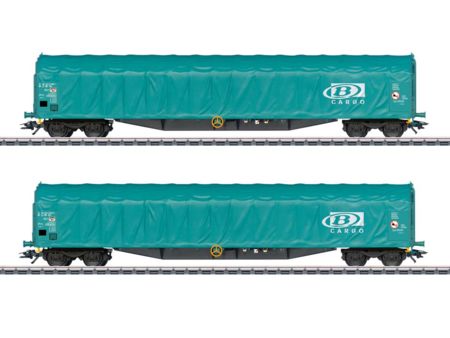 Märklin HO Schiebeplanenwagen-Set SNCB