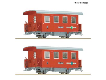 Roco HO 2-tlg. Set: Schmalspur-Personenwagen, Zillertalbahn