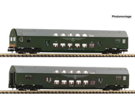 Fleischmann N  2-tlg. Set 1: Doppelstockwagen, DR