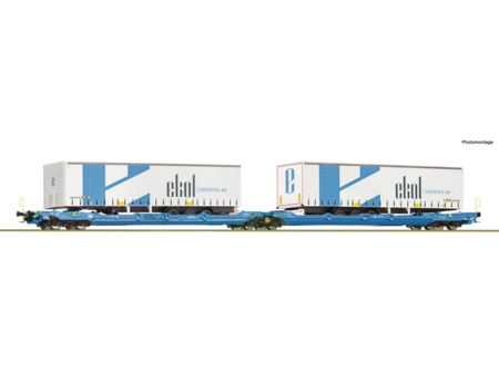 Roco HO Doppeltaschen-Gelenkwagen T3000e, EUROWAGON   