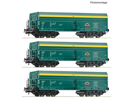 Roco HO 3-tlg. Set: Selbstentladewagen, PTKiGK