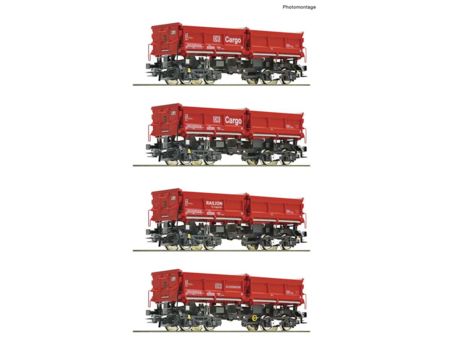Roco HO 4-tlg. Set: Muldenkippwagen, DB AG