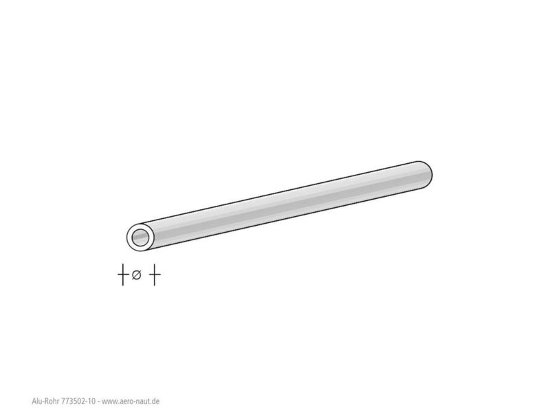 Alu-Rohr 2.0/1.6mm