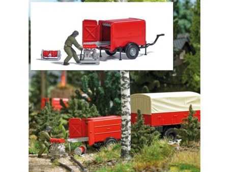 Busch HO Action Set: Schlauchanhänger