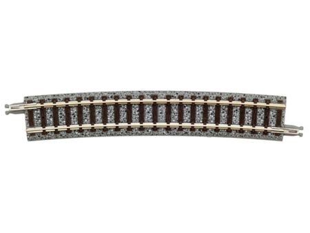 TOMYTEC 4 Gleise, gebogen, in Schotterbettung, 10°, r 605 mm