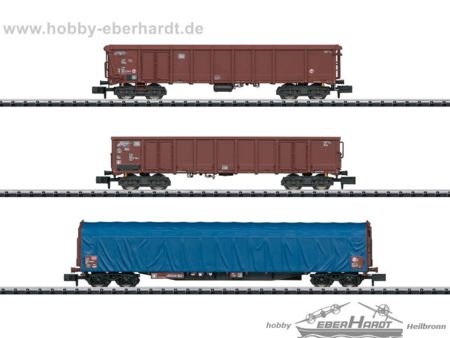 Wagen-Set Gütertransport Moderne deutsche Bundesbahn