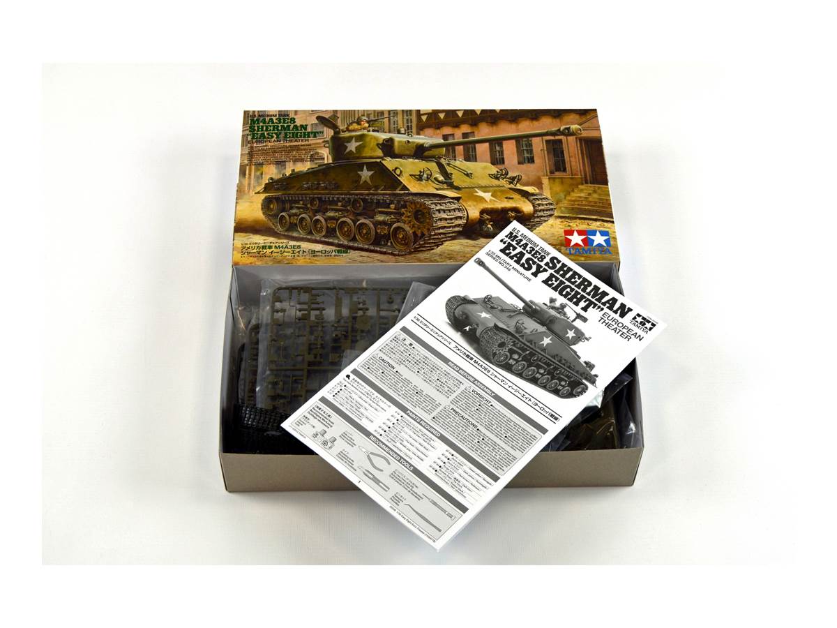 Tamiya #35346 U.S Medium Tank M4A3E8 Sherman Easy Eight Model Kit