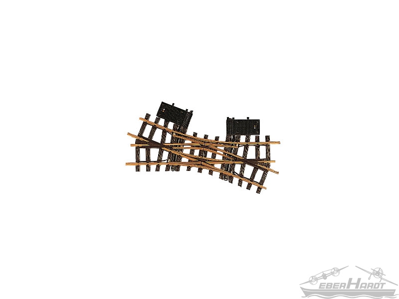 LGB Elektrische Doppelkreuzweiche R1 22,5° - Für Gartenbahn Spur G 1:22,5