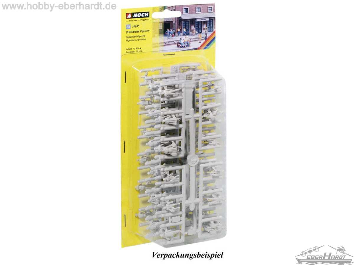 100 Miniatur-Figuren Unbemalt - Für Modelleisenbahn & Dioramen