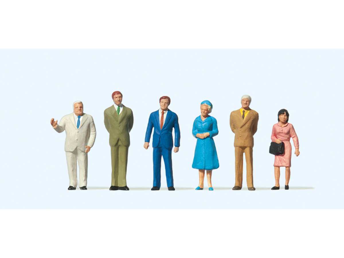 Preiser 14401 – 24 Figurines Passagers HO 1/87 – Plastique – Fabriqué En Allemagne