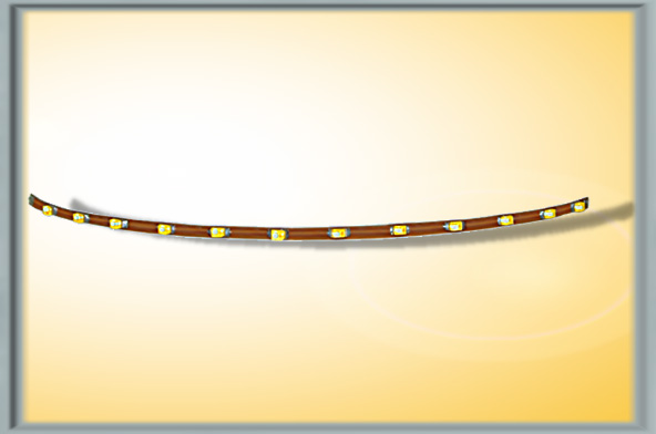 Lichterkette, 12 LEDs gelb