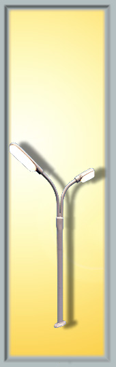 Viessmann N Peitschenleuchte doppelt, 2 LEDs weiß 