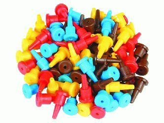 Viessmann Steckersortiment, 40 Stück sortiert in rot, gelb,b