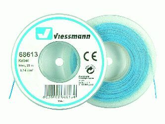 Viessmann Kabel auf Abrollspule 0,14 mm², blau, 25 m